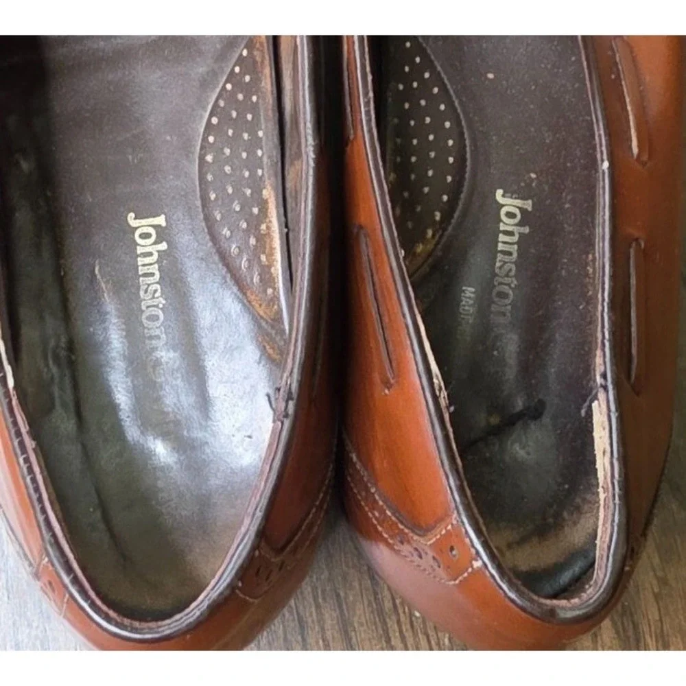 Johnston & Murphy Brown Leather Tassel‎ Loafers Men's 10M #15-3160